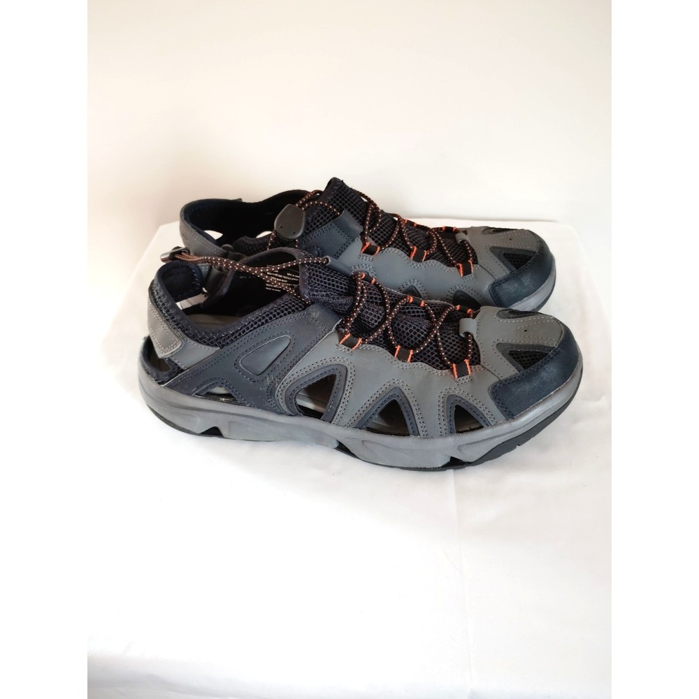 Eddie Bauer Water Sandal Men 11 M Laketrail Gray Heel Strap Beach Hiking Outdoor